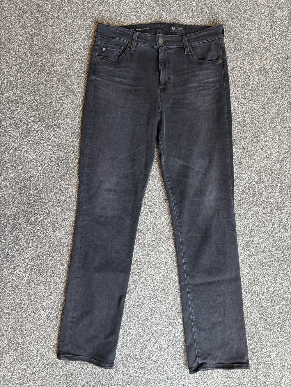 AG Adriano Goldschmied Mari Slim Straight Black Jeans Elevated Basic Size 31 - Picture 10 of 10